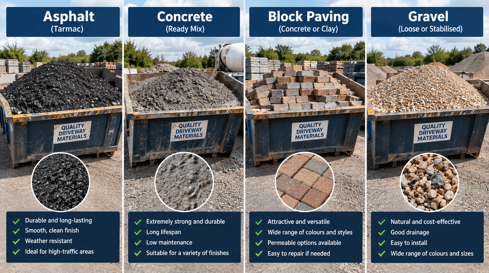 Driveway Materials Compared