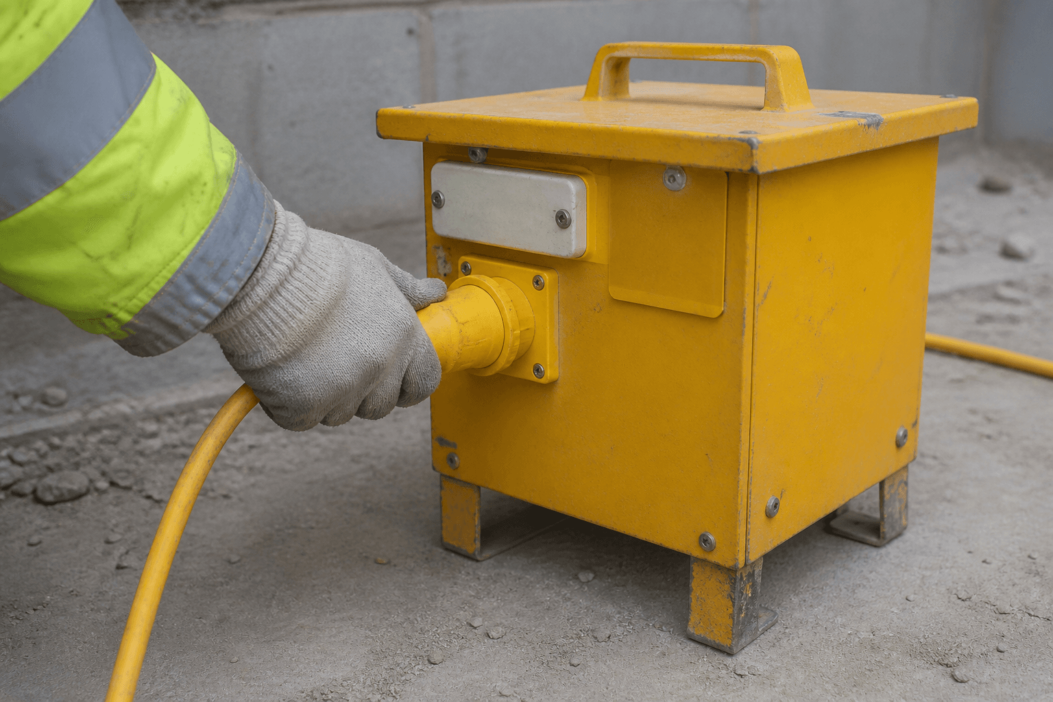 Illustration for 110v vs 240v Site Tools: Why Site Power Is Yellow