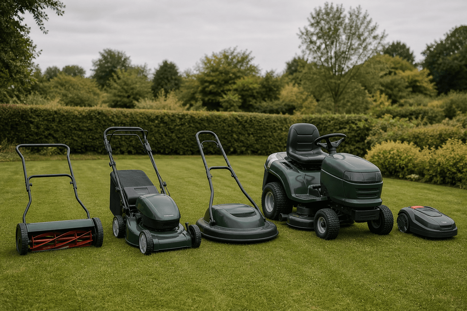 Illustration for Lawn Mower Types Compared