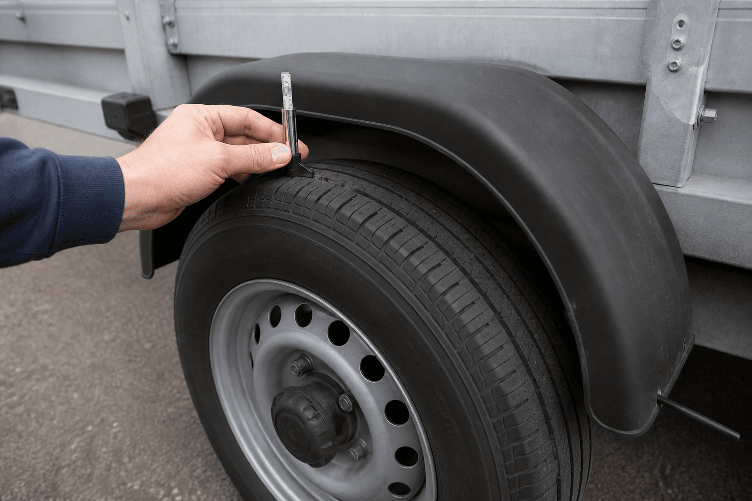 Illustration for Minimum depth of tread on trailer tyres